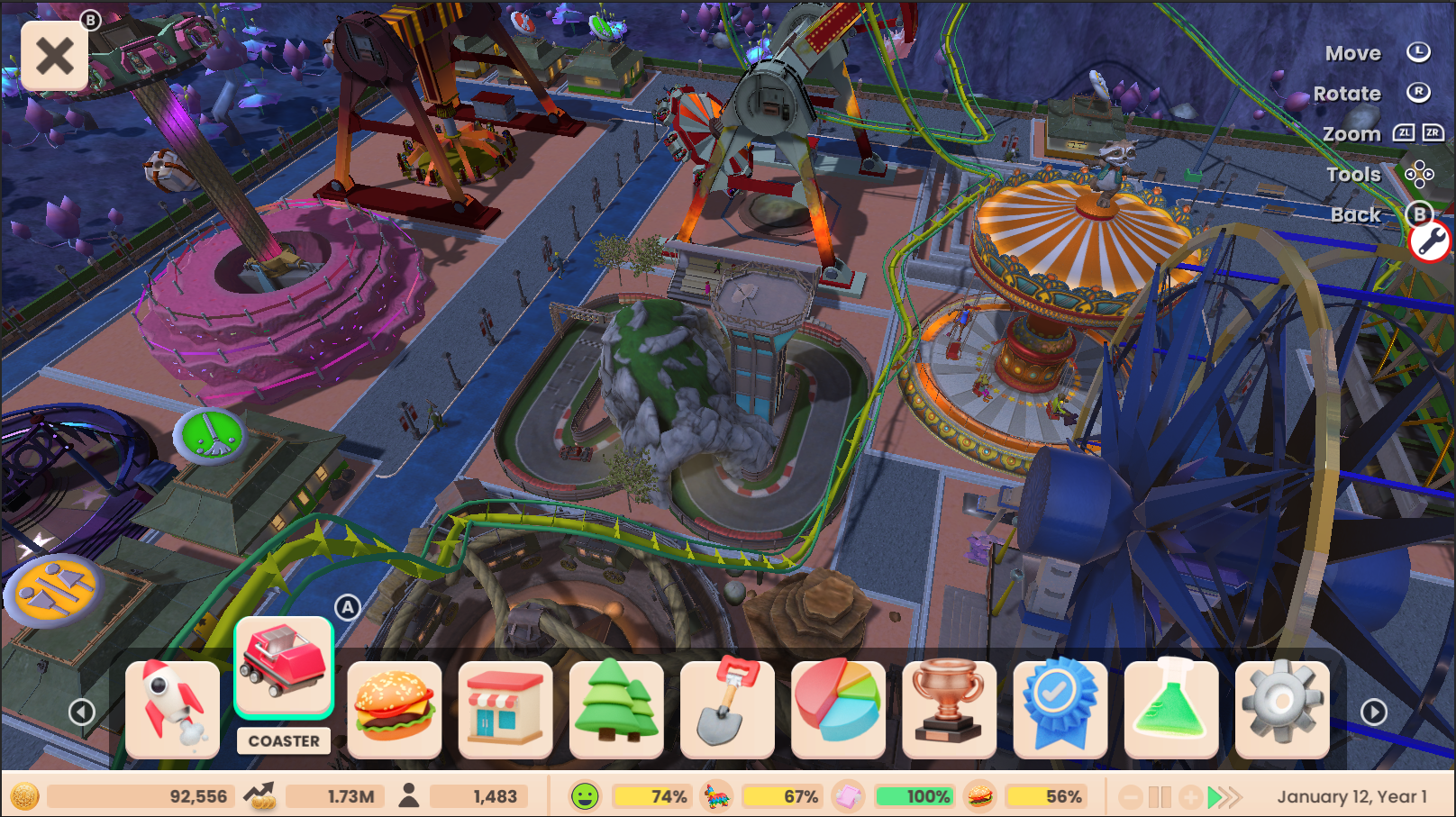 RollerCoaster Tycoon (Adventures Deluxe)- Nintendo Switch