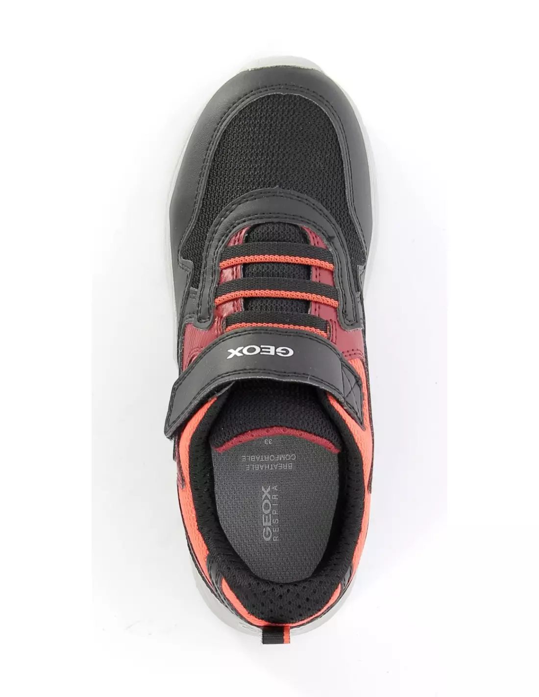 GEOX NEW TORQUE BOY - Baskets Blackred