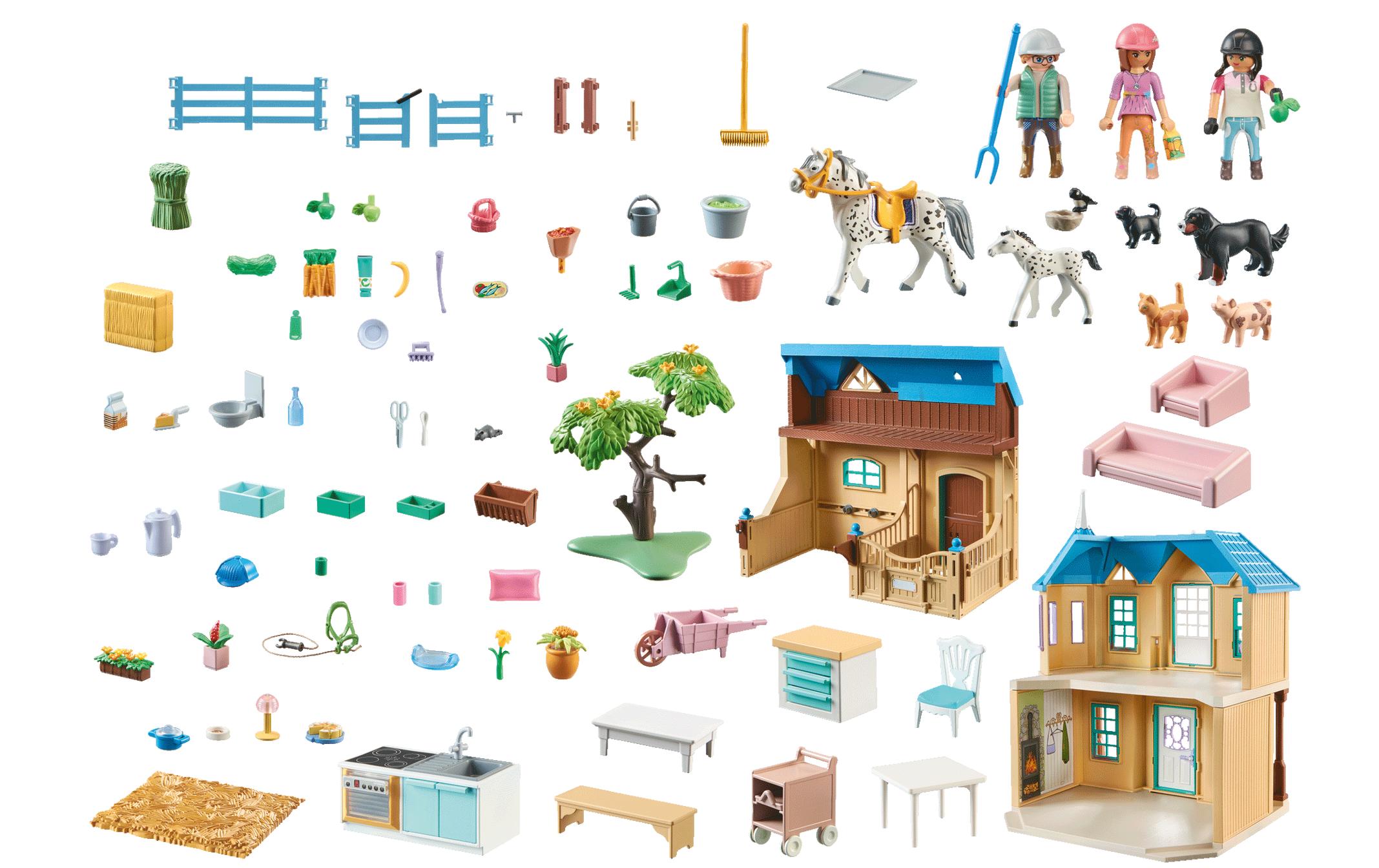 Horses of Waterfall Ranch 71351<br>Liebevoll gestaltetes Pferde-Spielset