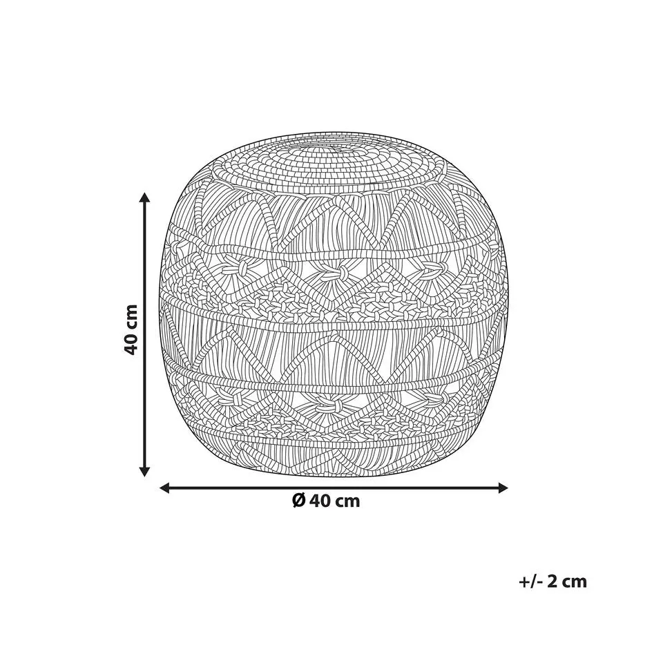 KAYSERI - Poef - Roze - 40 cm - Katoen