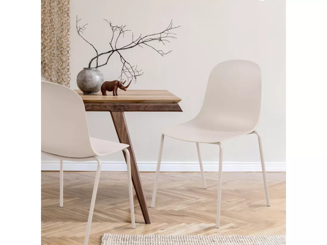Chaise de conférence - Plastique - Gris clair - Hardin
