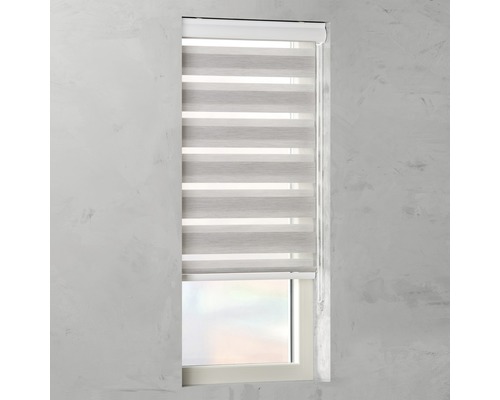 Soluna dubbel rolgordijn Ikaria D-R14 met cassette grijs 60x175 cm