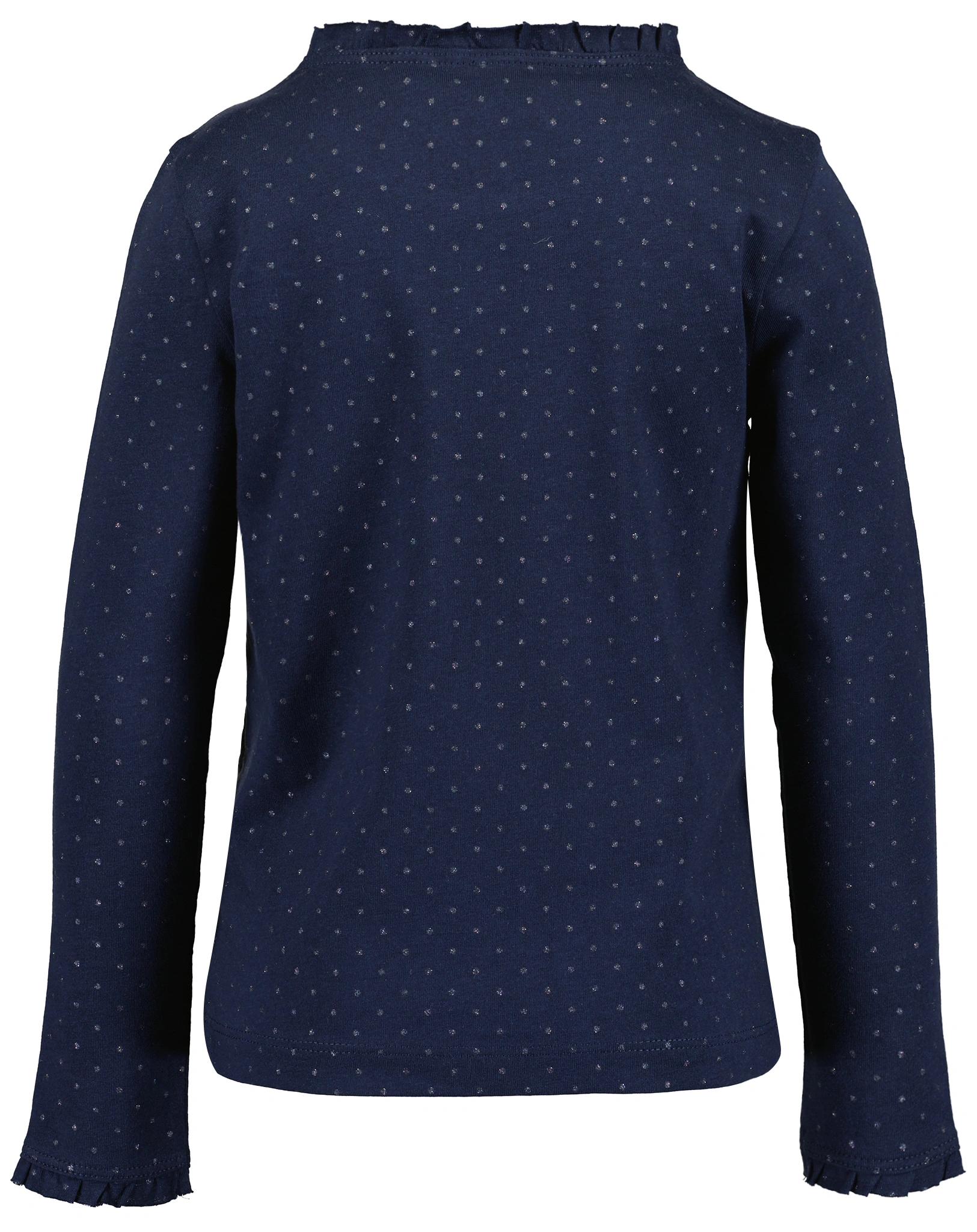 Langarmshirt SPARKLE gepunktet in nachtblau