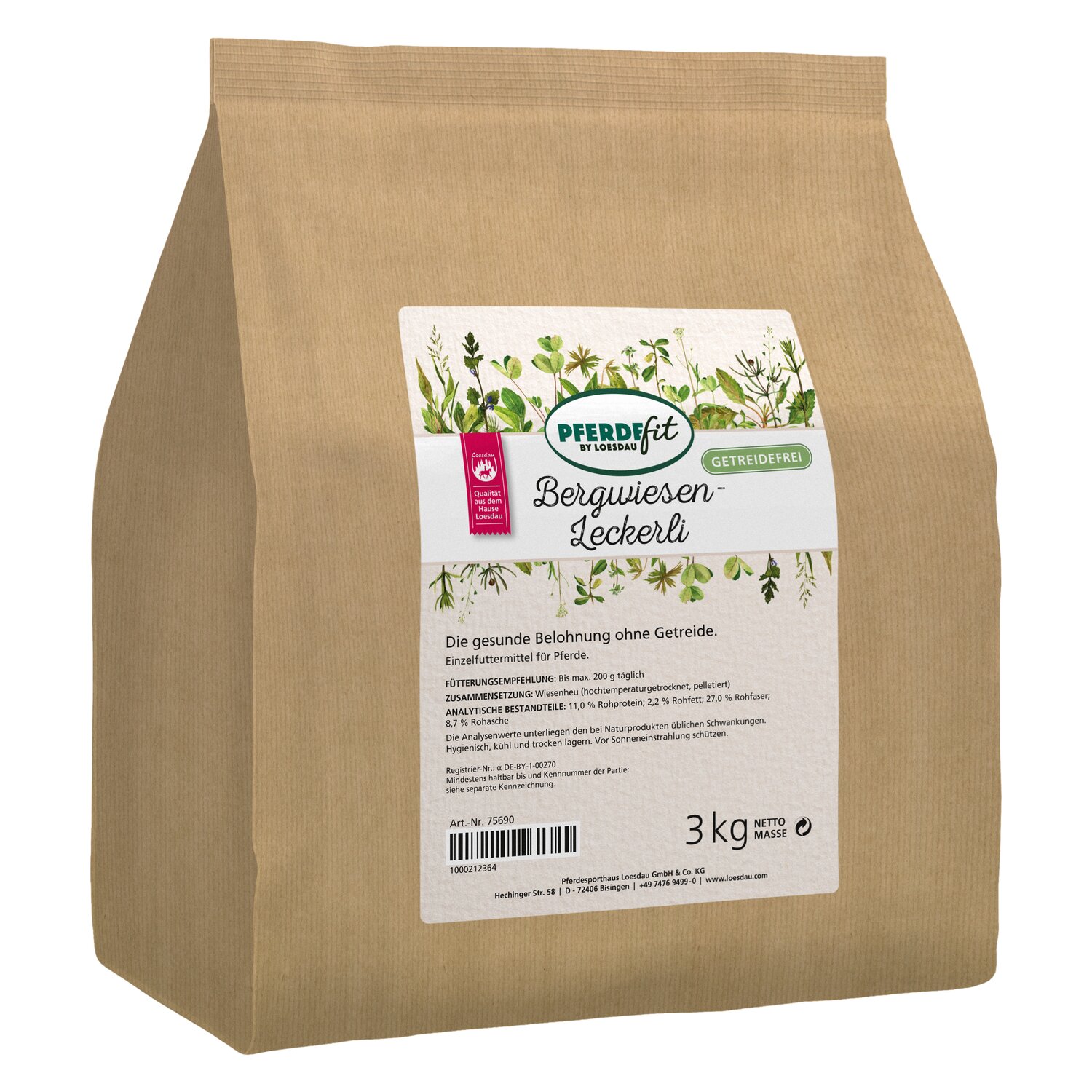 PFERDEfit by Loesdau Bergwiesen-Leckerli  - 3 kg