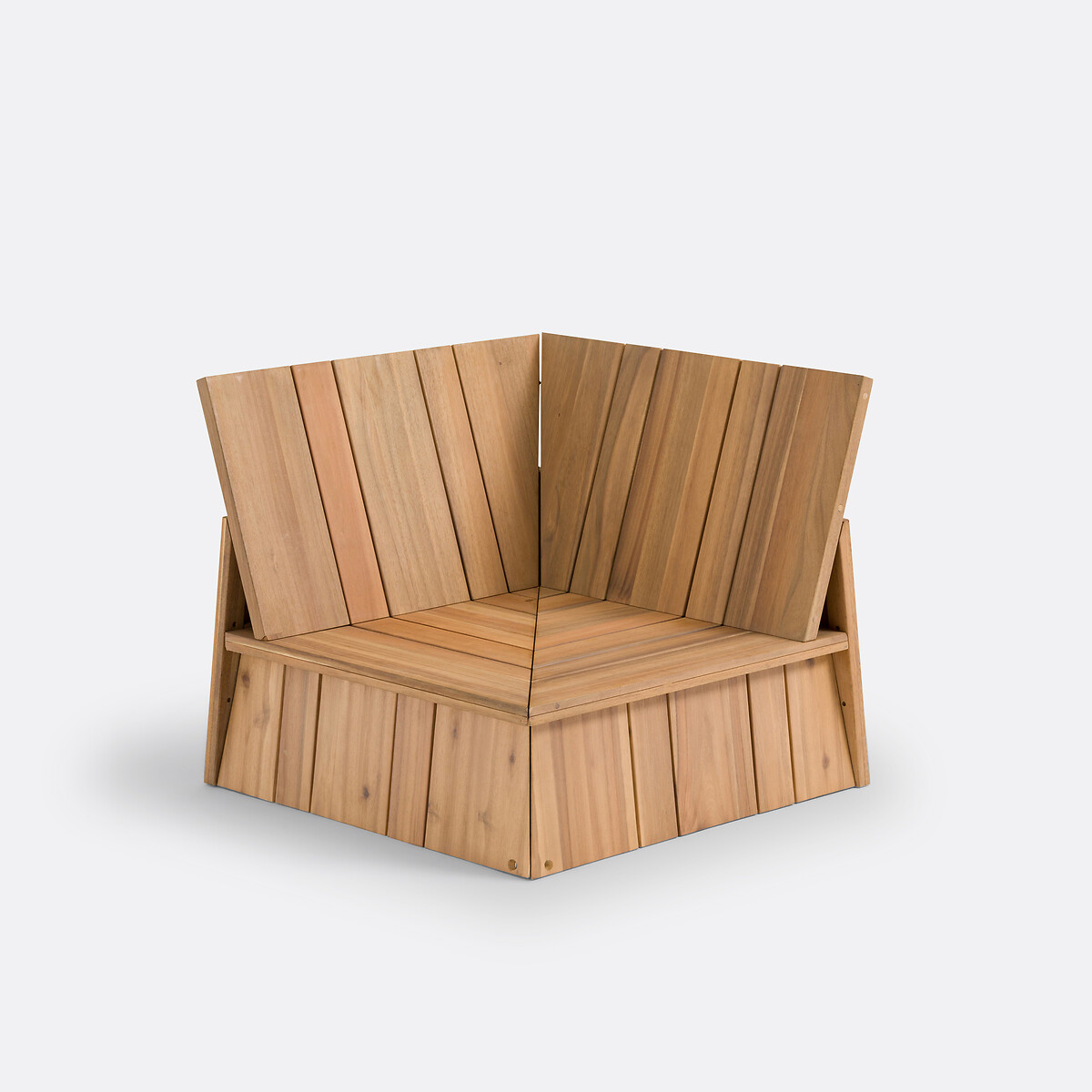 LA REDOUTE INTERIEURS<br>Sofá de canto para exterior, acácia, Bruto