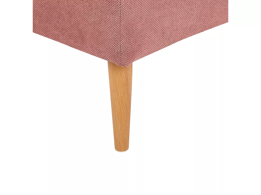 Chaise longue en tissu rose NIORT