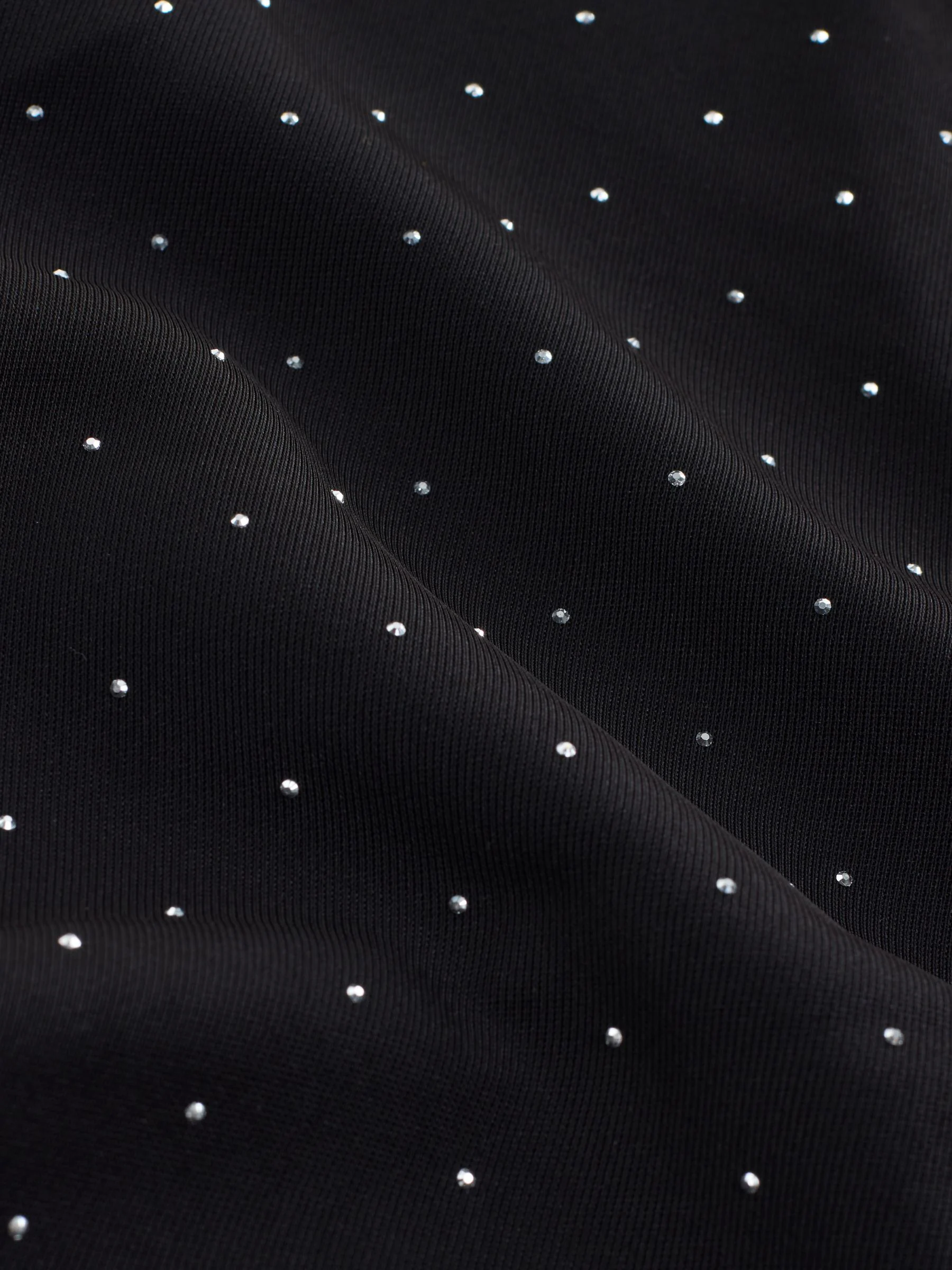 Zwart - Sparkle Stud Embellished Wide Leg Trousers