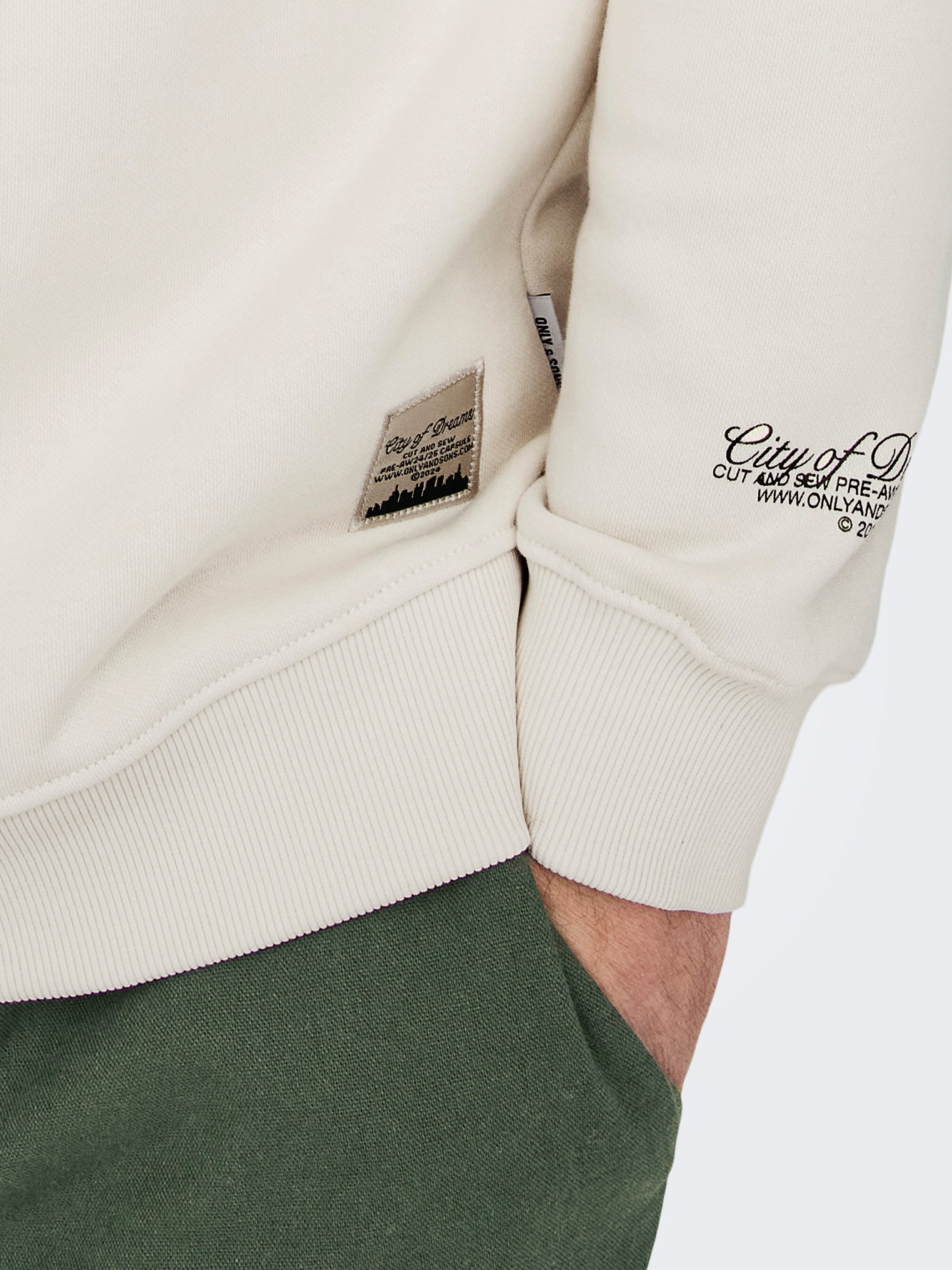 ONSRILEY Sweatshirt Antique White