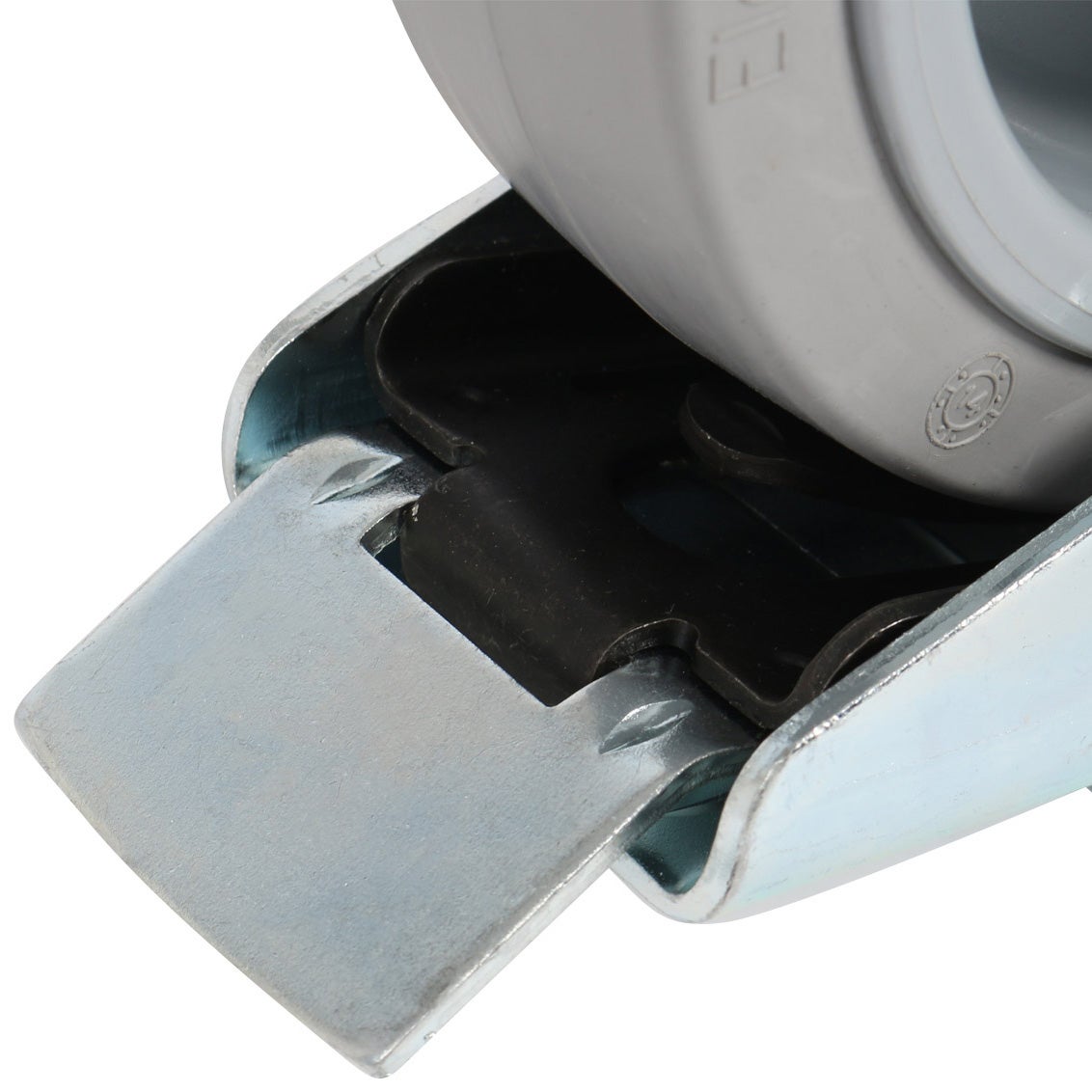 TENTE 3477 UFP 160 P63 grijs zwenkwiel met rem 160 mm