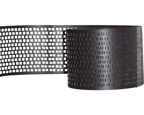 PROTEKTOR vogelwerings- en ventilatierooster met ovale perforaties, PVC, bruin, 5 m x 50 mm
