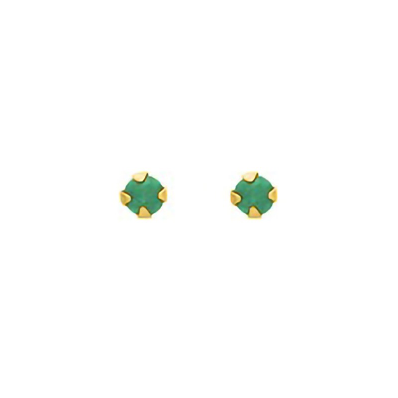 Boucles d'oreilles femme - émeraude - Or 18 Carats
