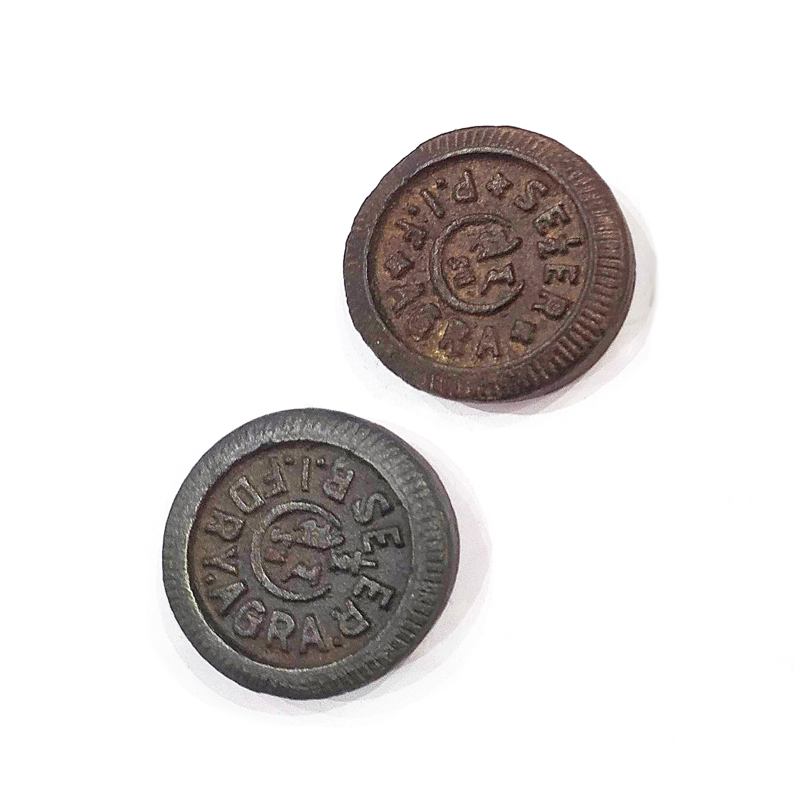 Alte indische Gewichtseinheit 'Seer', 500g, Ø 7 cm von fischer's lagerhaus