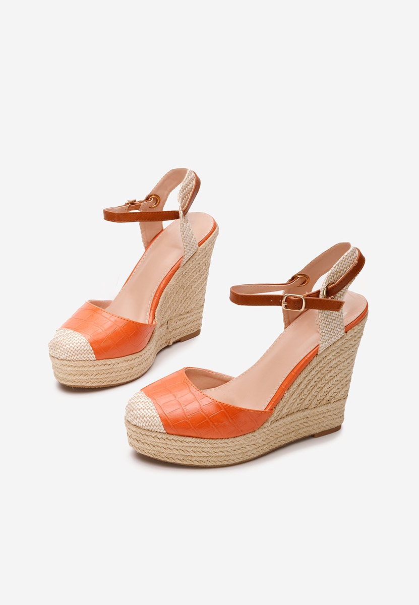 Sandales à plateforme orange Benisa V2