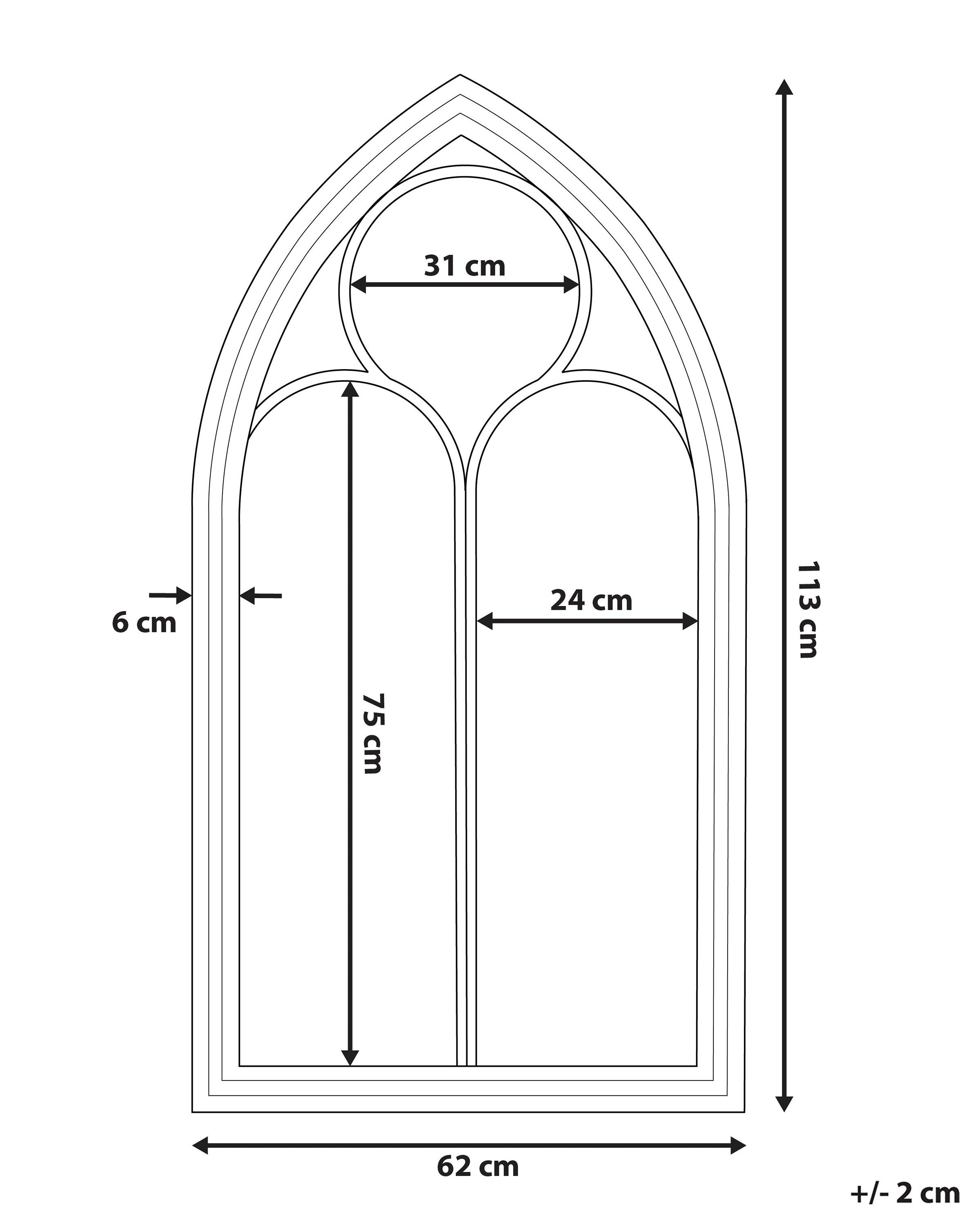 Wandspiegel TRELLY 62 cm 113 cm Metaal Wit