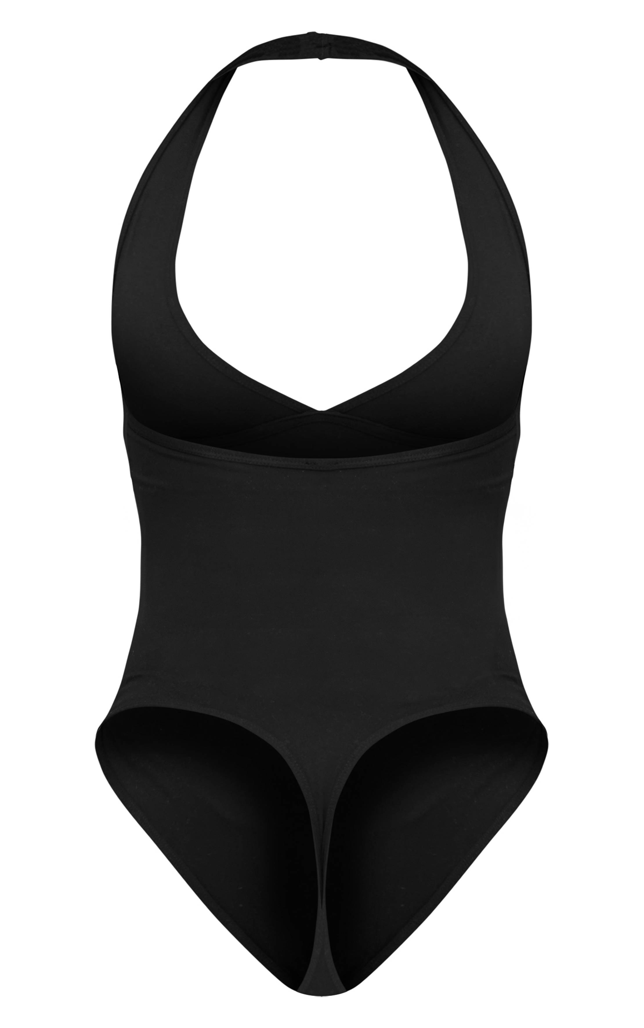 Noir Body Moulant À Col Licou