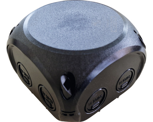 Hensel KF 0400 B Kabelaansluitdoos tot 4 mm² zonder aansluitklem, zwart, opbouw, BxHxD 104x104x70 mm