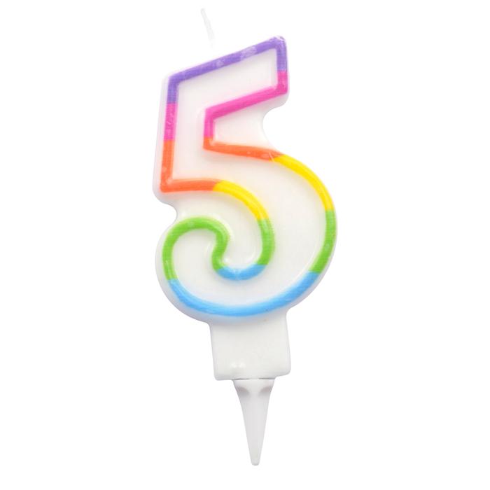 BOUGIE ANNIVERSAIRE CHIFFRE 5