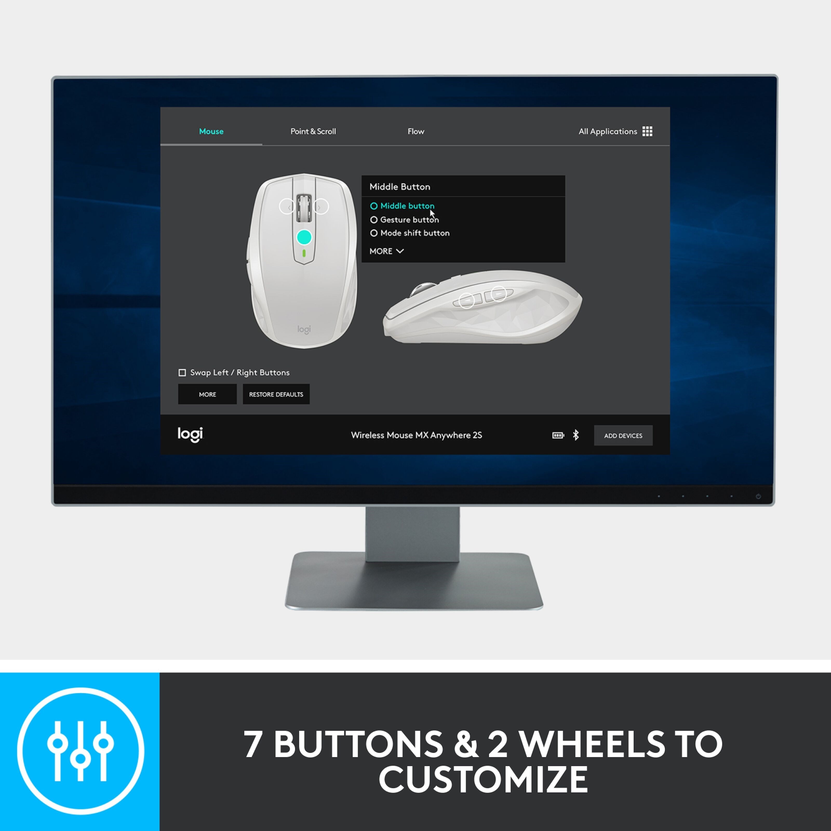 Logitech MX Anywhere 2s Trådløs datamus