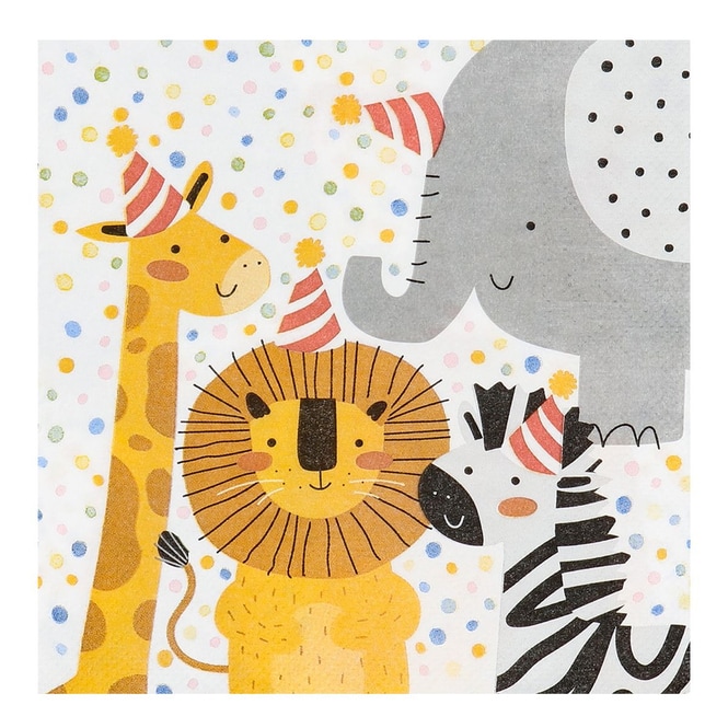 Partyservietten - Safari - ca. 33 x 33 cm - 20 Stück