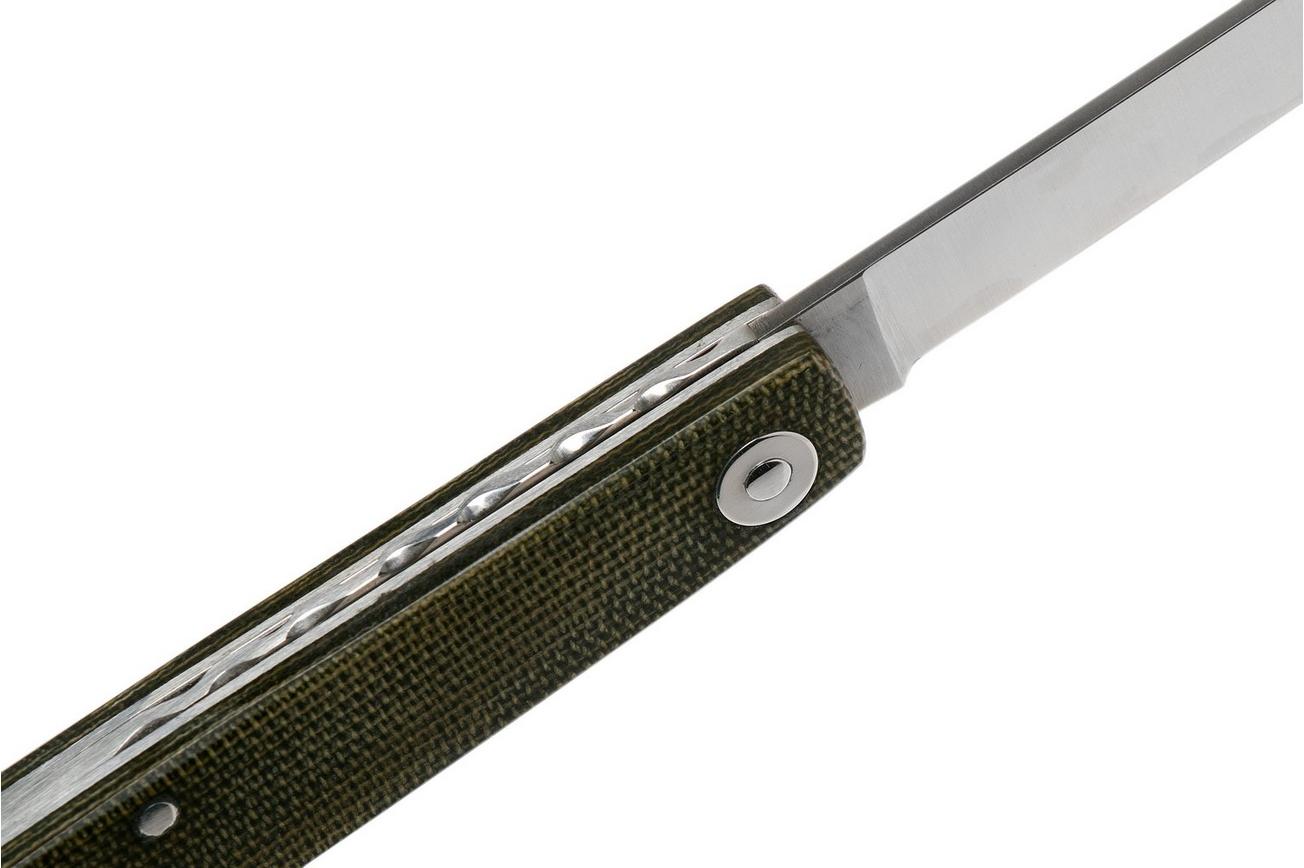 Ohta OLF SS FK Ohta Light Folder zakmes, green canvas micarta