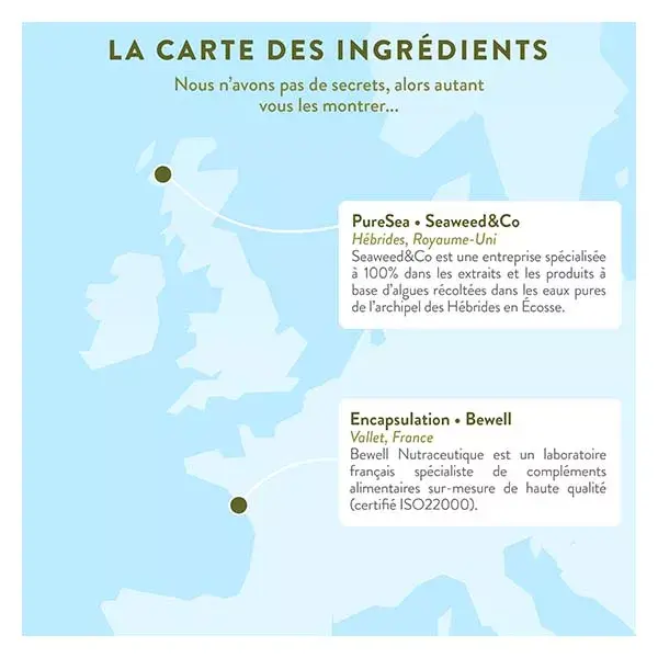 Nutri&Co Algas Marinhas Orgânicas Iodo Suporte da Tireoide 120 Cápsulas Veganas