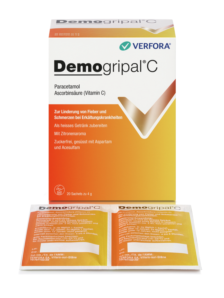DEMOGRIPAL C Gran Btl 20 Stk<br>20 Stück, Beutel, Granulat zur Herstellung einer Lösung zum Einnehmen