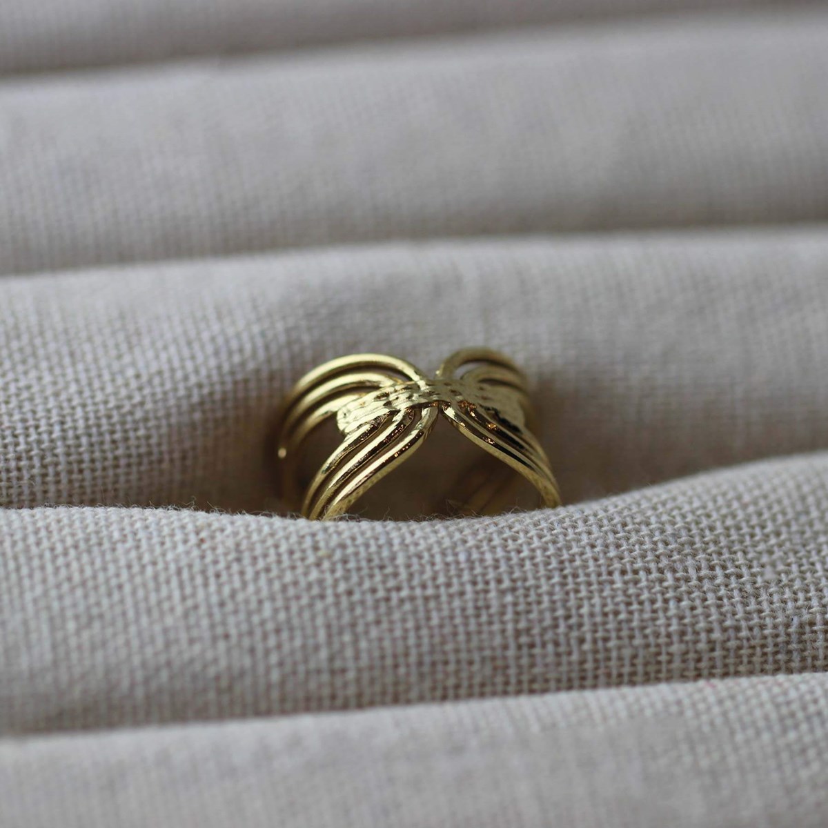 Bague Alia acier doré or