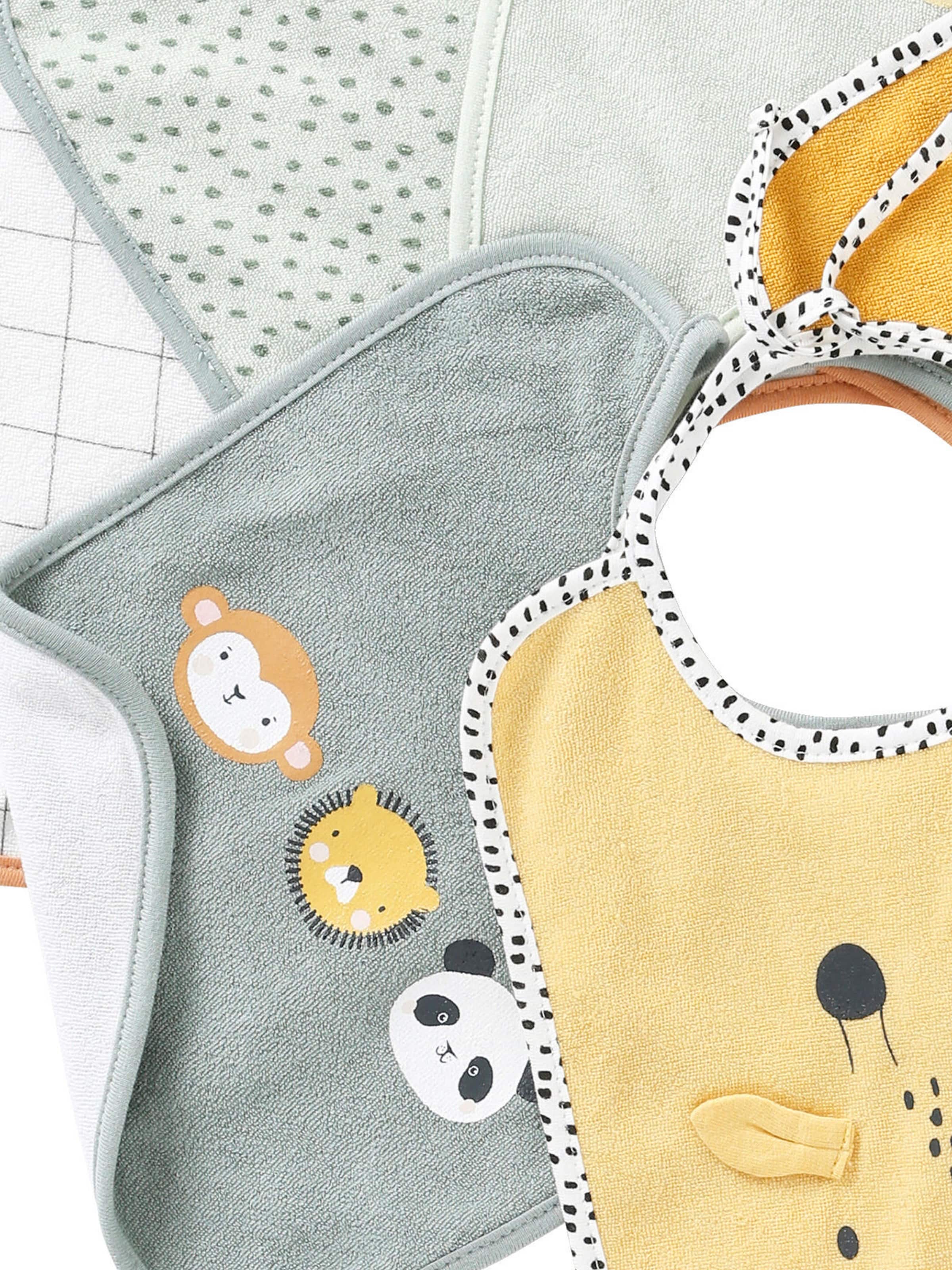 Vertbaudet 7er-Pack Baby Lätzchen farblich sortiert pandafreunde