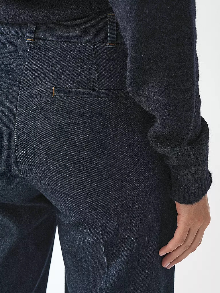 COMMA Jeans Wide Leg dunkelblau