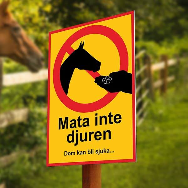 Advarselsskilt - Ikke mate dyrene - Skilt