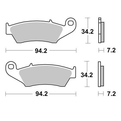 Plaquettes de freins SBS 694HS Sinter Métal Fritté Racing avant