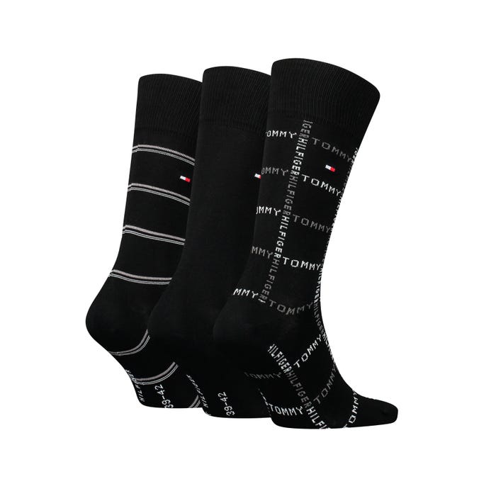 Tommy Hilfiger-3-pack giftbox sokken stripes - Tommy Hilfiger