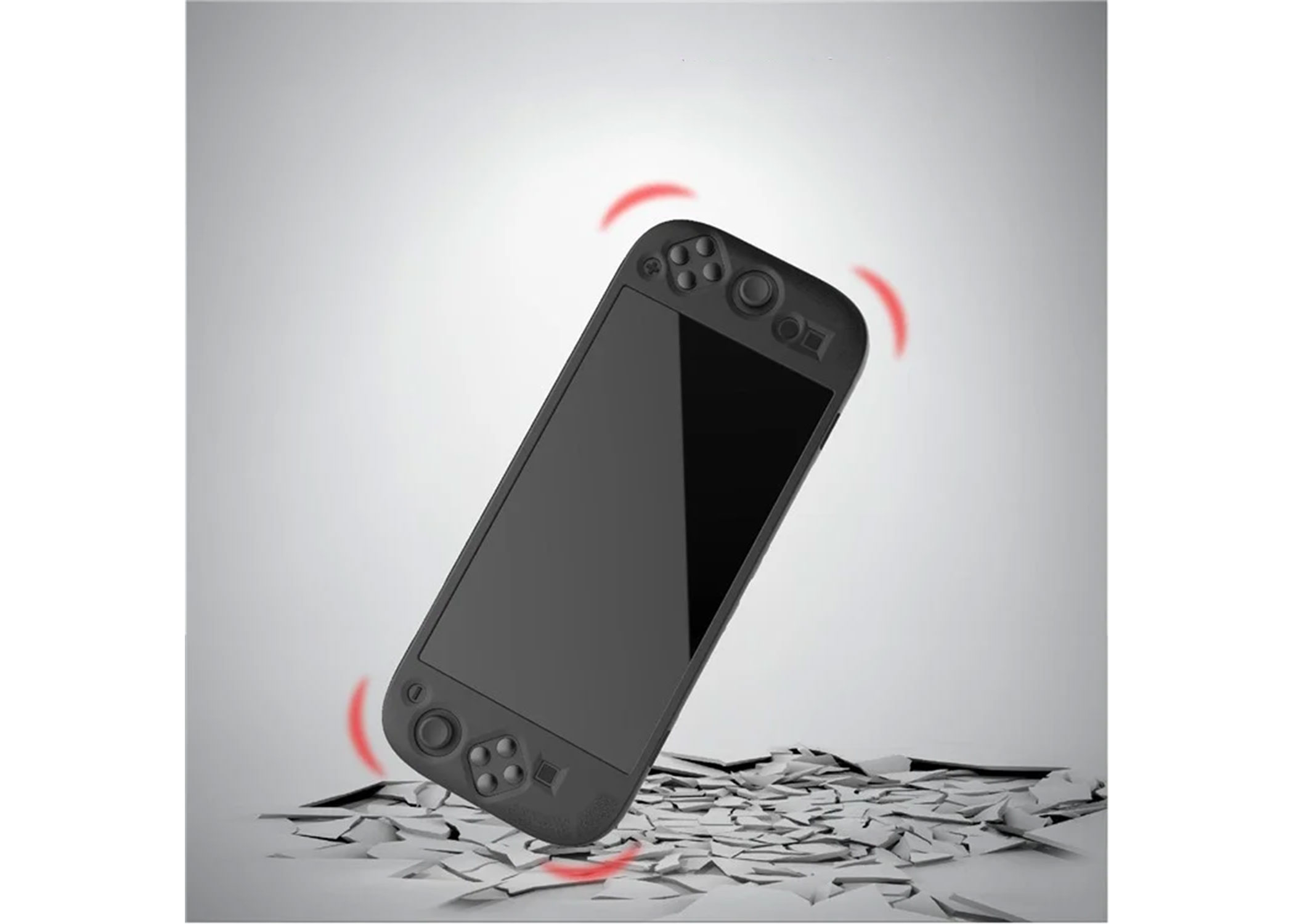 Silikon Case Schutzhülle kompatibel mit Nintendo Switch 2 mit integriertem Kickstand / Anti-Rutsch Cover für Konsole - Schwarz