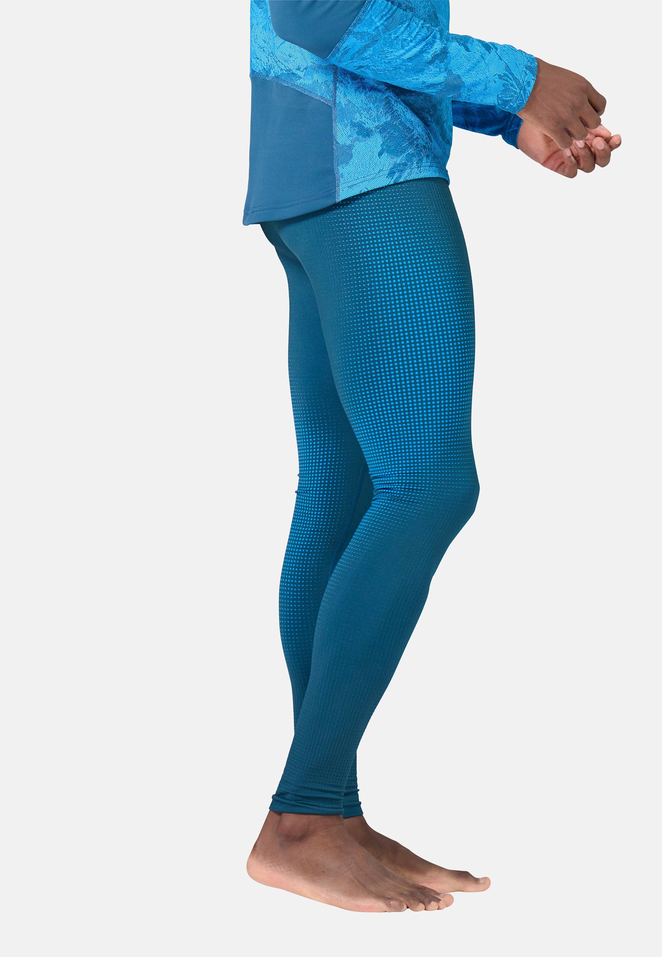 Performance Warm Base Layer Tights in blue wing teal - indigo bunting
