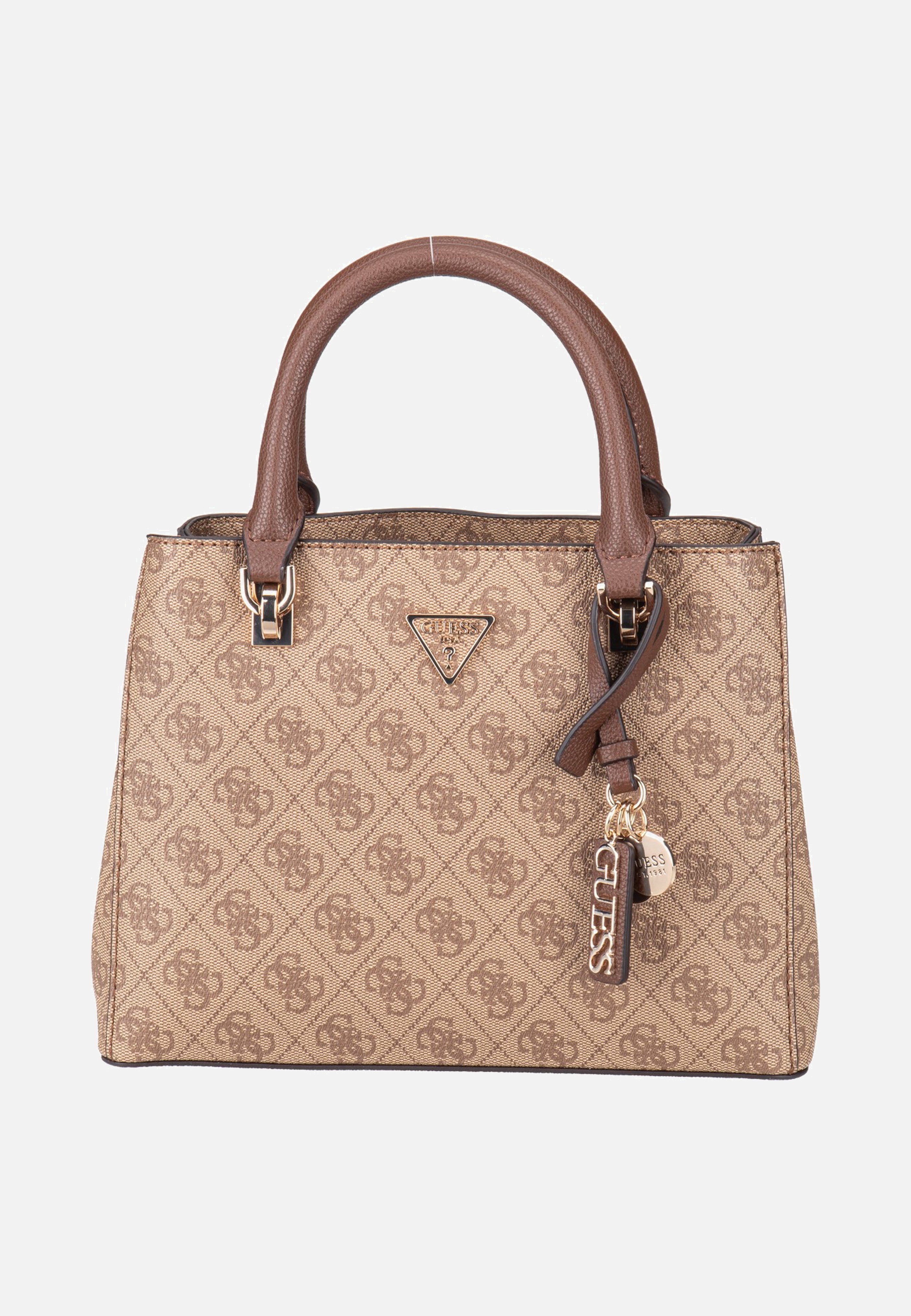 Noelle II Sml Multi Comp Latte Logo/Brown - Satchel