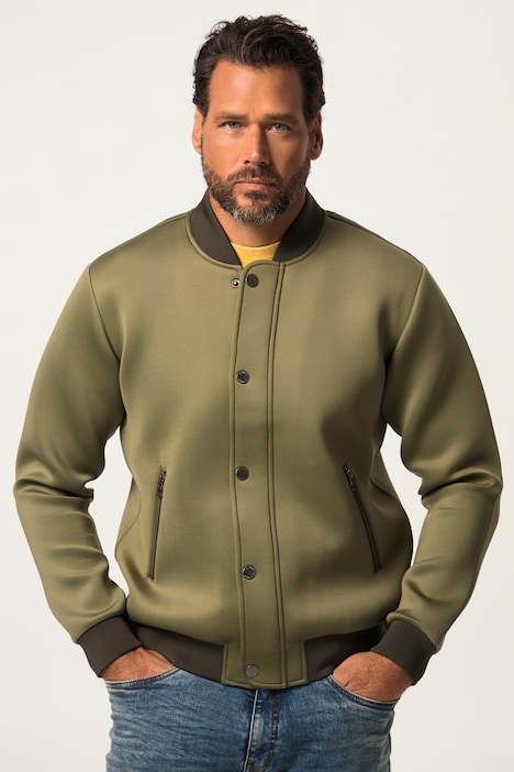 College-Jacke, Scuba, Collegekragen, Zipper