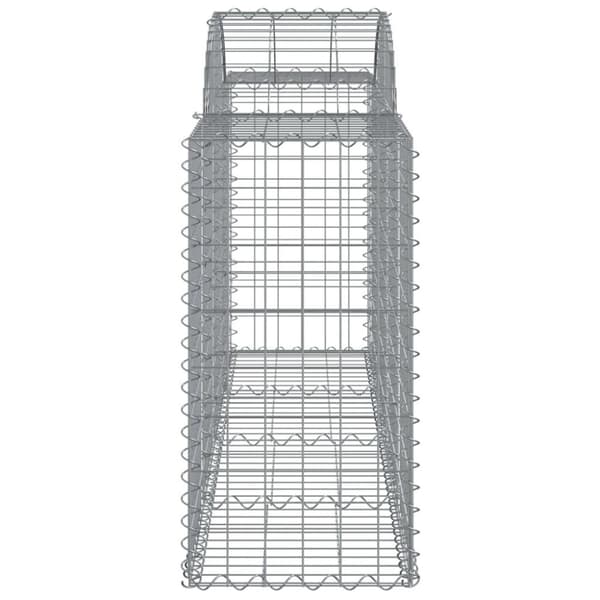 vidaXL Gabionkurver buede 2 stk 200x50x80/100 cm galvanisert jern