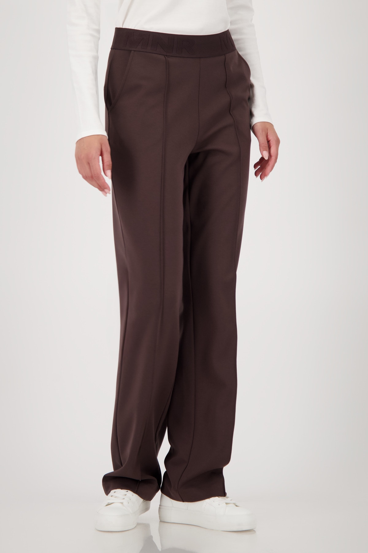 Monari Bügelfaltenhose  Regular fit mit elastischem Bund