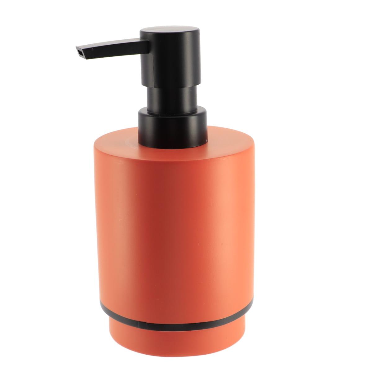 DISTRIBUTEUR A SAVON ROND 290ML TERRE DE SIENNE NOIR