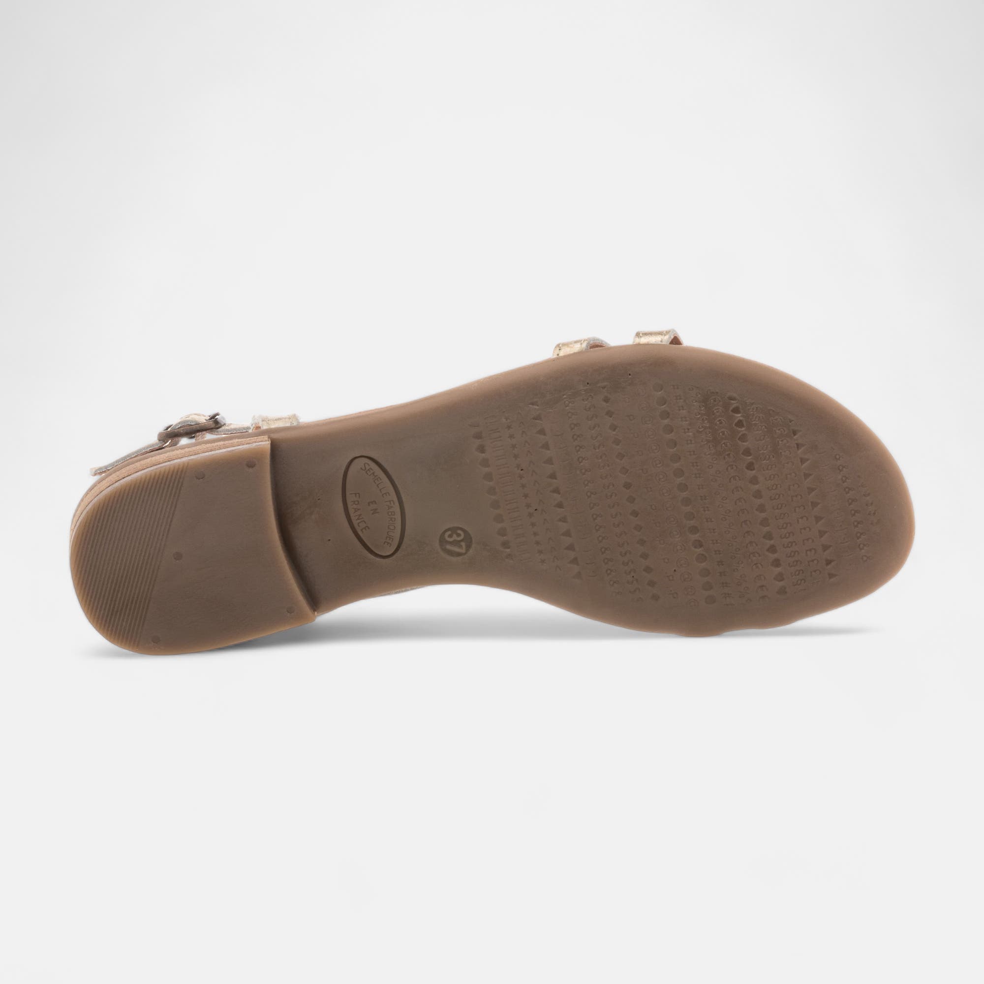 Sandales Femme en cuir or