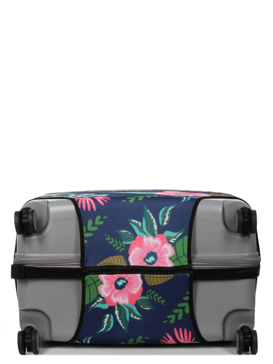 Housse de valise Periea Dark Blue with Flowers XL