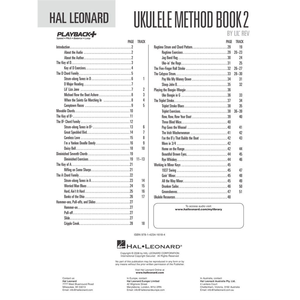 Hal Leonard Ukulele Method Book 2 lesboek voor ukelele