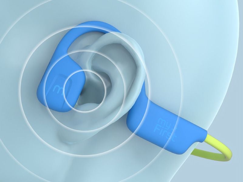 myFirst Headphones AirWaves Blau Sichere und komfortable Luftleitungskopfhörer