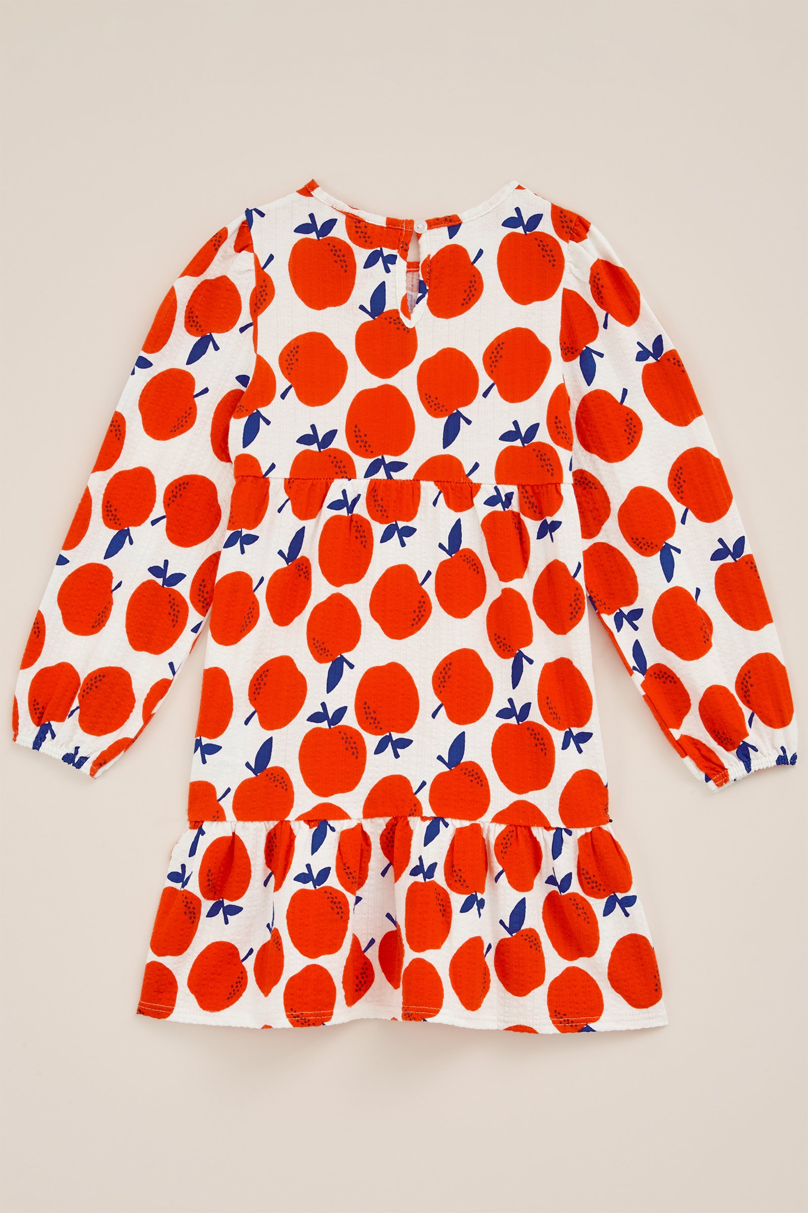 Meisjes jurk met dessin WE Fashion Feloranje