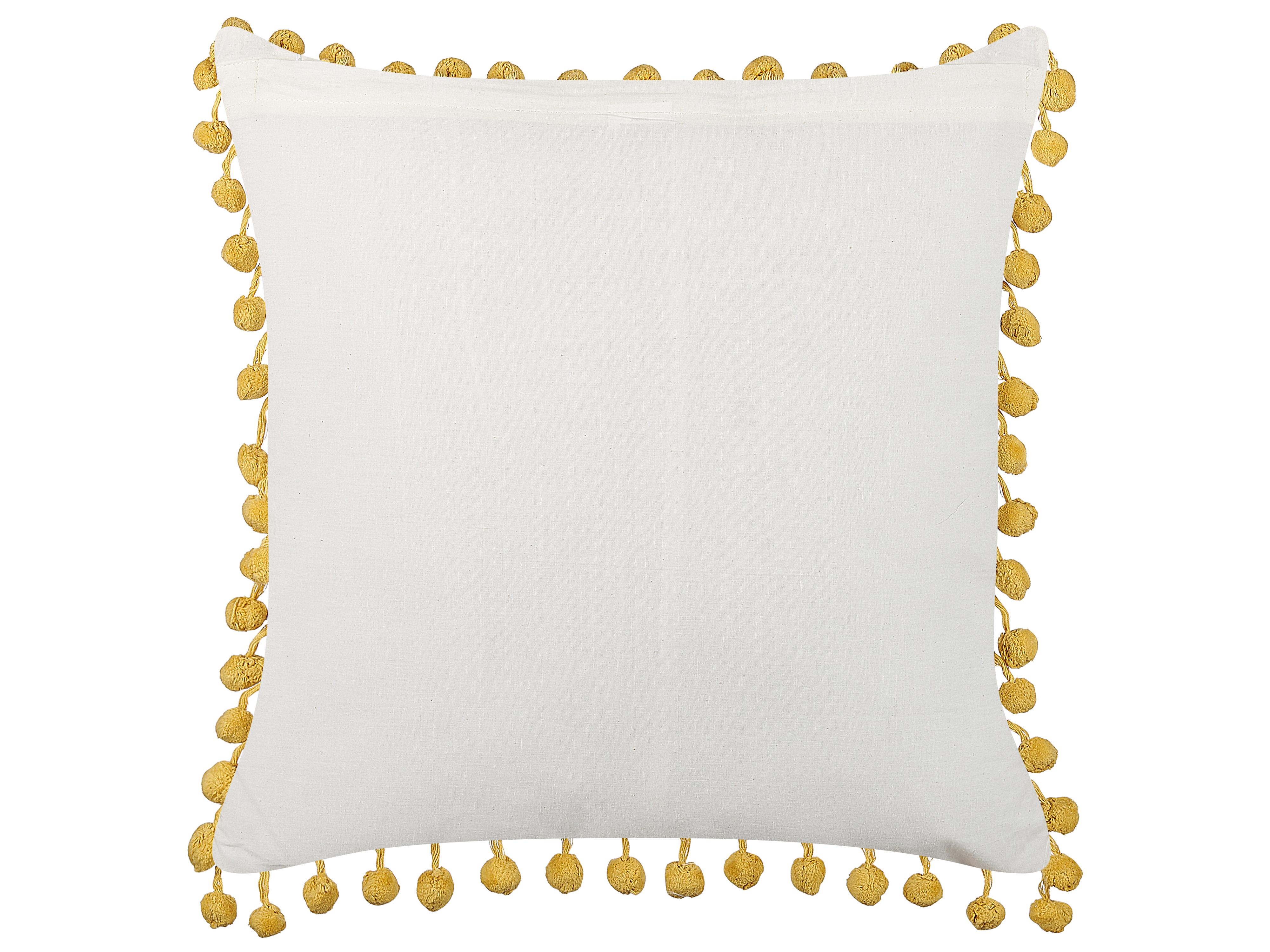 Set van 2 sierkussens LYCROIS Katoen 45 x 45 cm Geel bloempatroon
