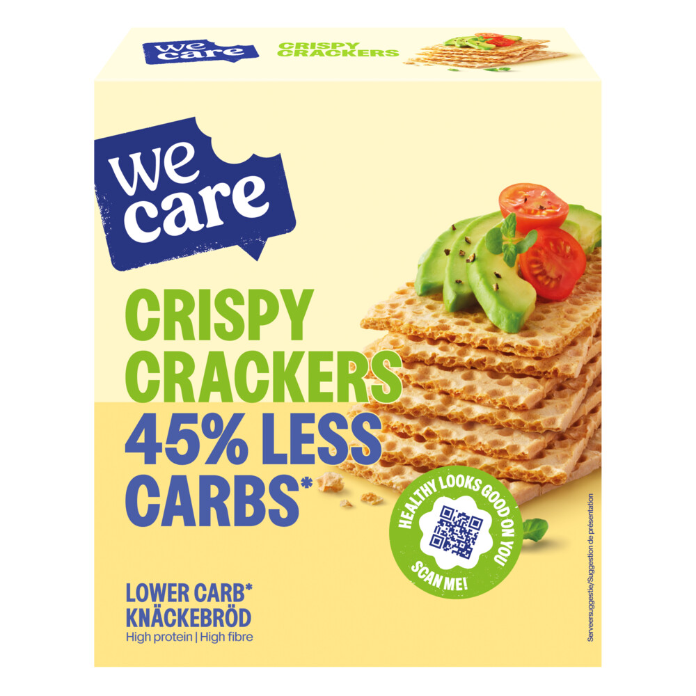 3x WeCare Lower Carb CrackersCrispy100 gr