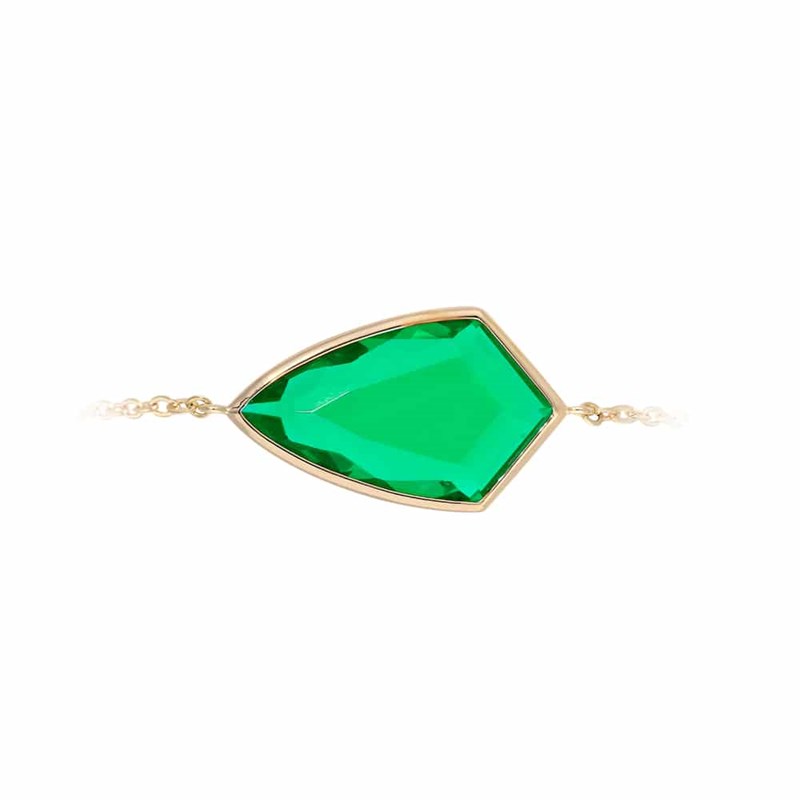 Bracelet Blason Doré Vert