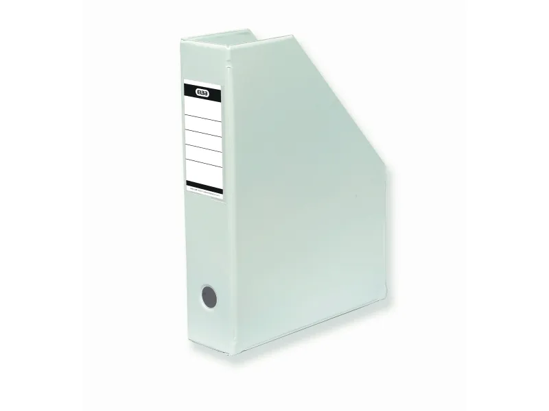 Tidsskriftkassette Elba, A4, 6,5 cm ryg, hvid