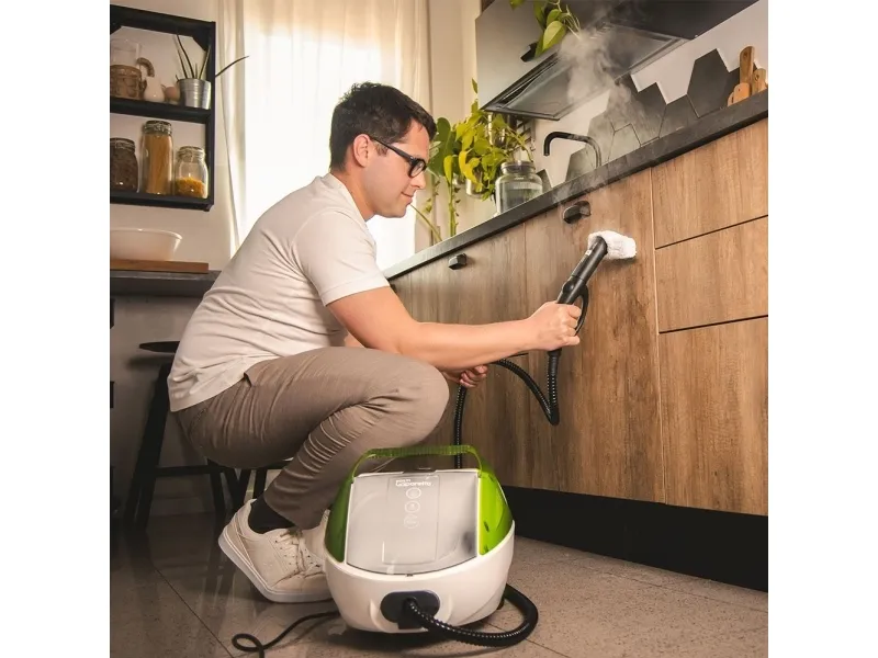 Polti Vaporetto Pro 8X Eco Plus, Cylinderdamp rengøringsmiddel, Sort, Grøn, Hvid, Knapper, Aluminium, 1900 W, Vekselstrøm