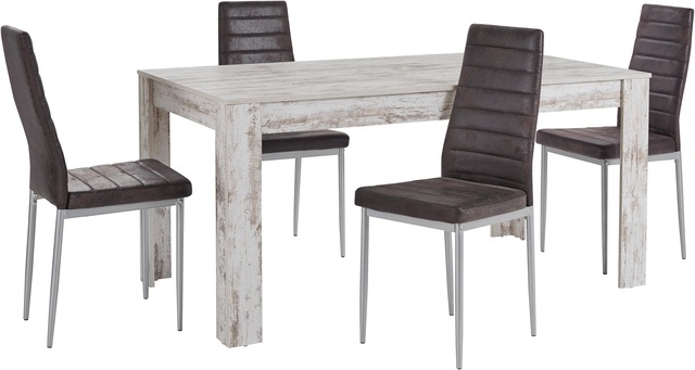 INOSIGN Essgruppe »Lynn160/Kate« Set, 5 Stk. tlg. Tisch mit 4 Stühlen